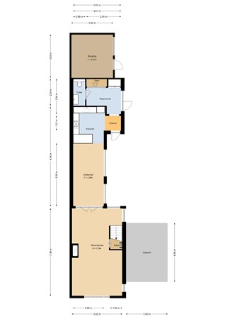 Floorplan - Koningin Emmastraat 7, 3751 CH Bunschoten-Spakenburg
